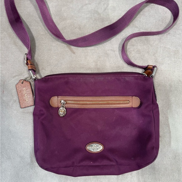 Coach Handbags - Coach Sawyer Plum Crossbody Bag
